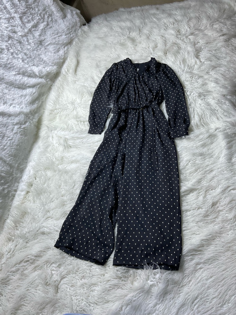 Ann Taylor Diamond Wide Leg Jumpsuit - Picture 2 of 5